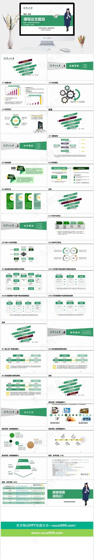 白色标准简洁PPT模板预览图