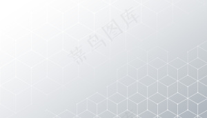 白色背景，六边形线条图案设计