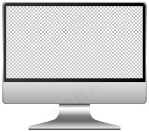 白色背景上隔离的空白屏幕计算机图标