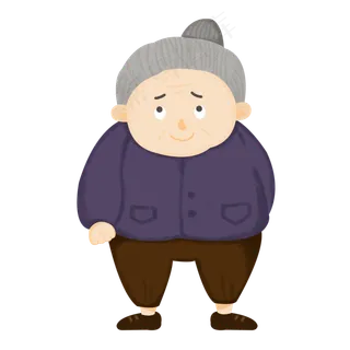 免扣重阳节老人卡通素材