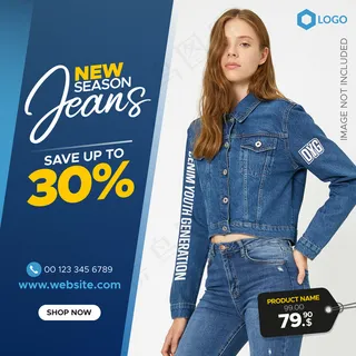 网页、模板和社交媒体的可编辑销售横幅banner