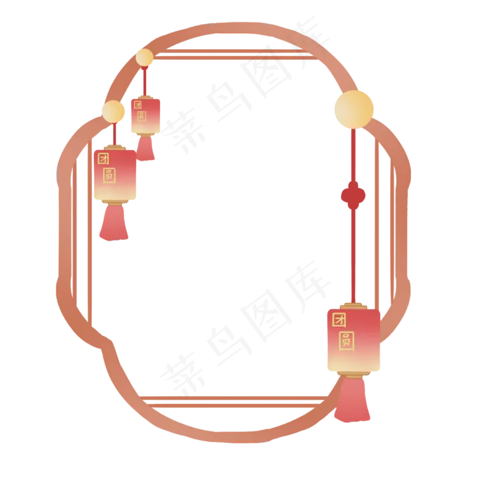 中秋节许愿灯边框(2000X2000(DPI:300))psd模版下载