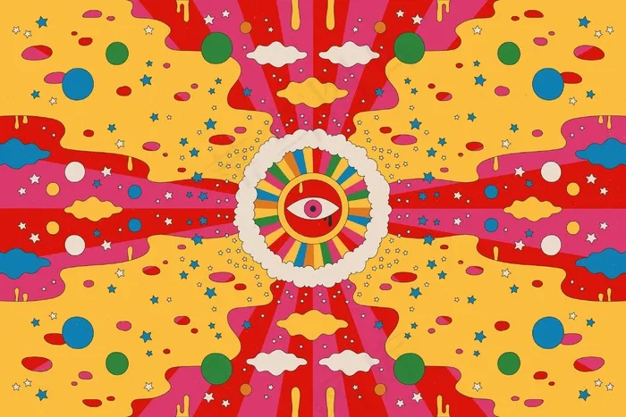 迷幻背景eps,ai矢量模版下载