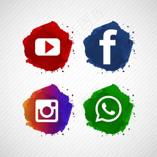 抽象社交媒体图标集设计