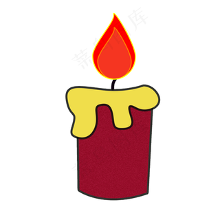 教师节卡通手绘蜡烛png下载