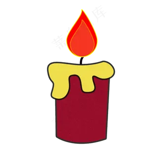 教师节卡通手绘蜡烛png下载