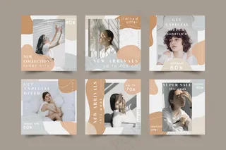 时尚销售社交媒体帖子包