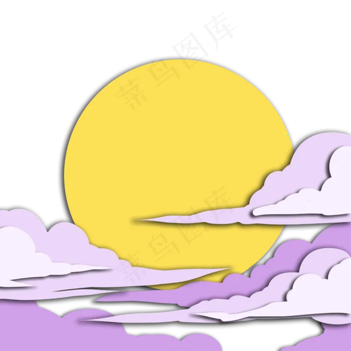 中秋节月亮云朵(2000X2000(DPI:300))psd模版下载
