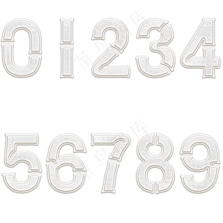 原创玻璃数字