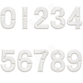 原创玻璃数字