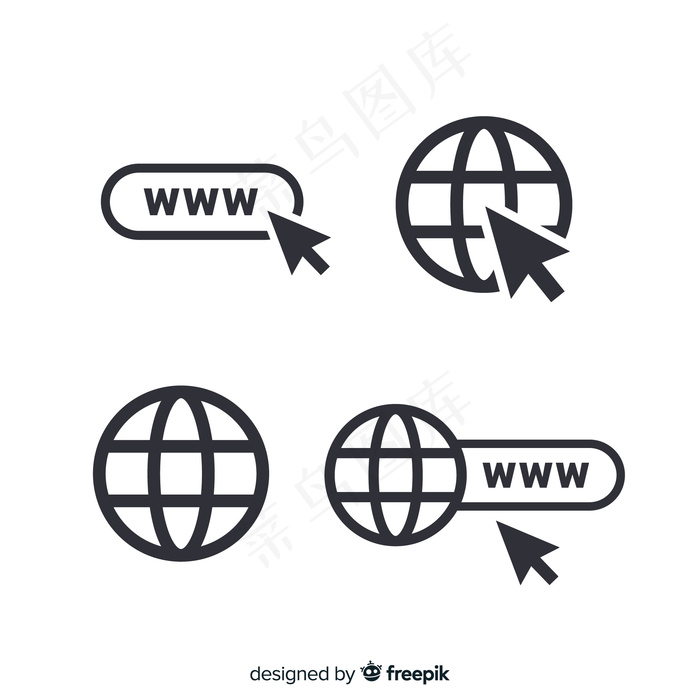 Www图标eps,ai矢量模版下载