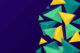 色彩鲜艳的3d三角形背景