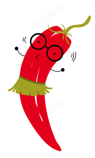 立秋秋季小辣椒唯美手绘图