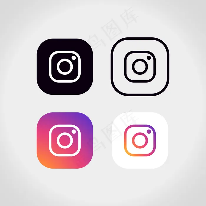 Instagram logo系列eps,ai矢量模版下载