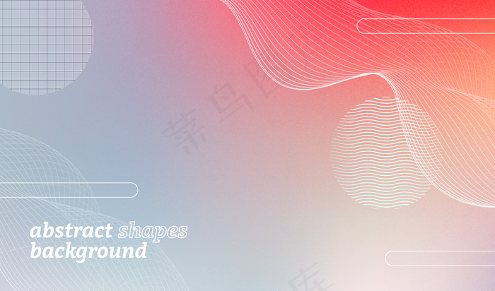 具有波浪和几何形状的抽象现代背景eps,ai矢量模版下载