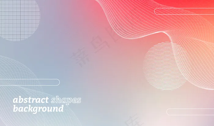 具有波浪和几何形状的抽象现代背景eps,ai矢量模版下载