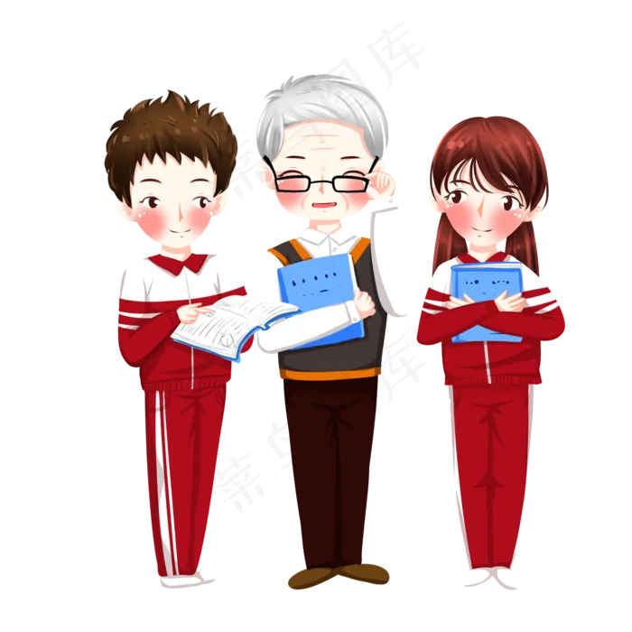 教师节老师为学生解答难题png(2000X2000(DPI:300))psd模版下载