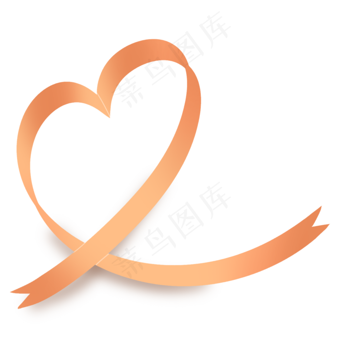 黄色七夕情人节爱心彩带丝带飘带