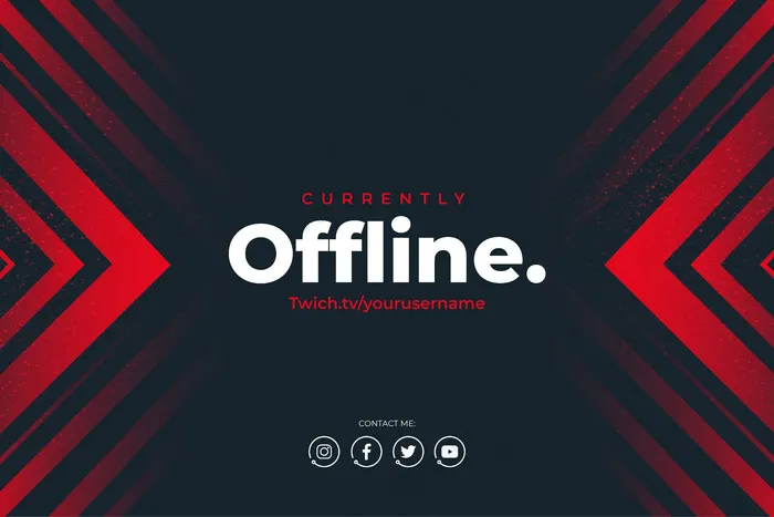 Modern twitch当前离线背景eps,ai矢量模版下载