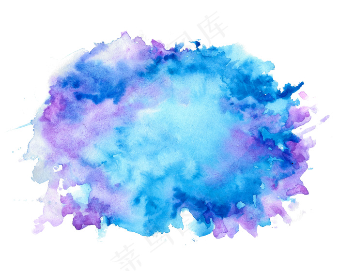 抽象漂亮的蓝色阴影水彩纹理背景