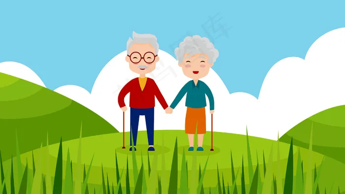 重阳节之登高望远(2880X1620(DPI:300))ai矢量模版下载