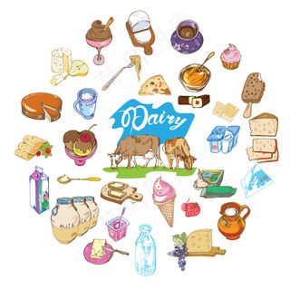 彩绘农家元素圆构图