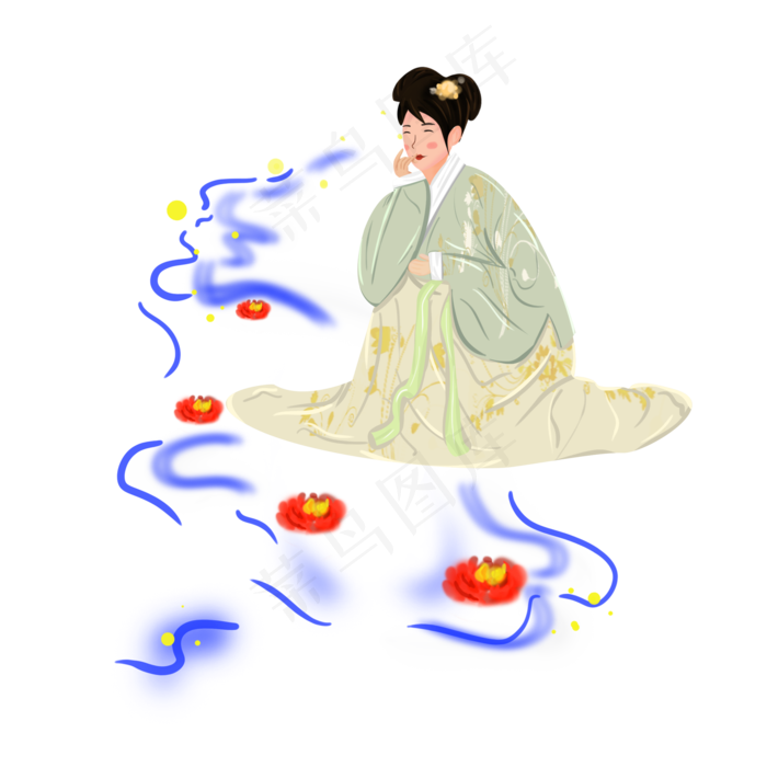 中元节鬼节元宵节河边放莲花灯人