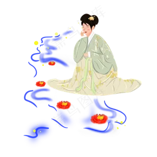 中元节鬼节元宵节河边放莲花灯人