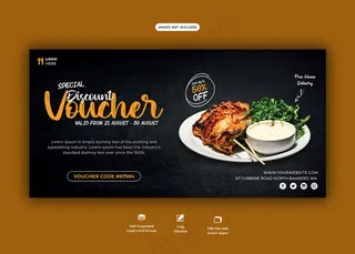 食品菜单和餐厅礼品券模板
