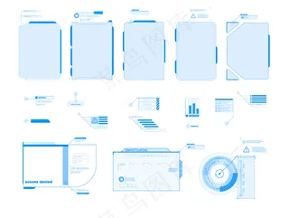 未来汽车服务，扫描和自动数据分析。智能汽车横幅banner。未来主义等轴测智能汽车和图标与机器效益。插图