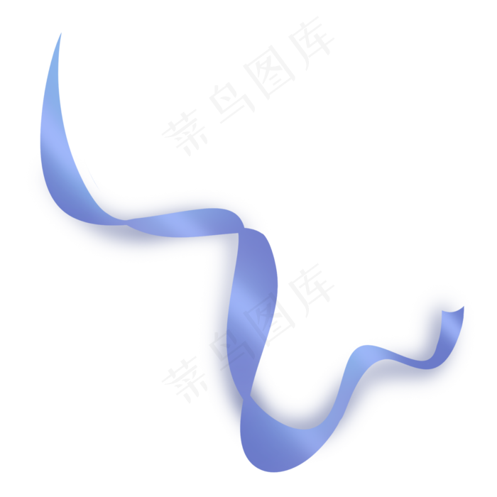 蓝色简约彩带丝带飘带(2000X2000(DPI:300))psd模版下载