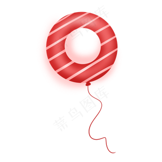 大红色字母O情人节气球