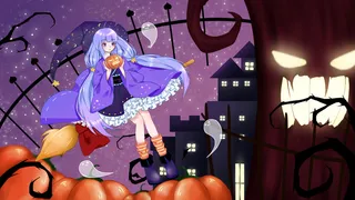 万圣节南瓜巫女小幽灵节日