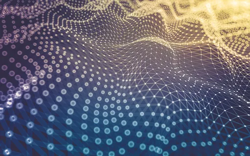 抽象背景。多边形分子技术。