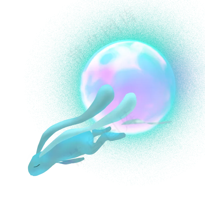 中秋节玉兔(2000X2000(DPI:150))psd模版下载