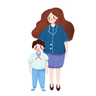 免扣教师节卡通老师