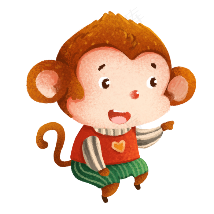 卡通可爱的小猴子