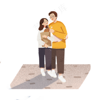 七夕节情侣购物素材