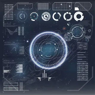 Hud抽象未来派Hud对象