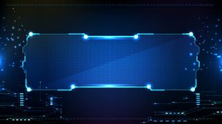 蓝色发光科技的抽象未来背景科幻框架hud ui
