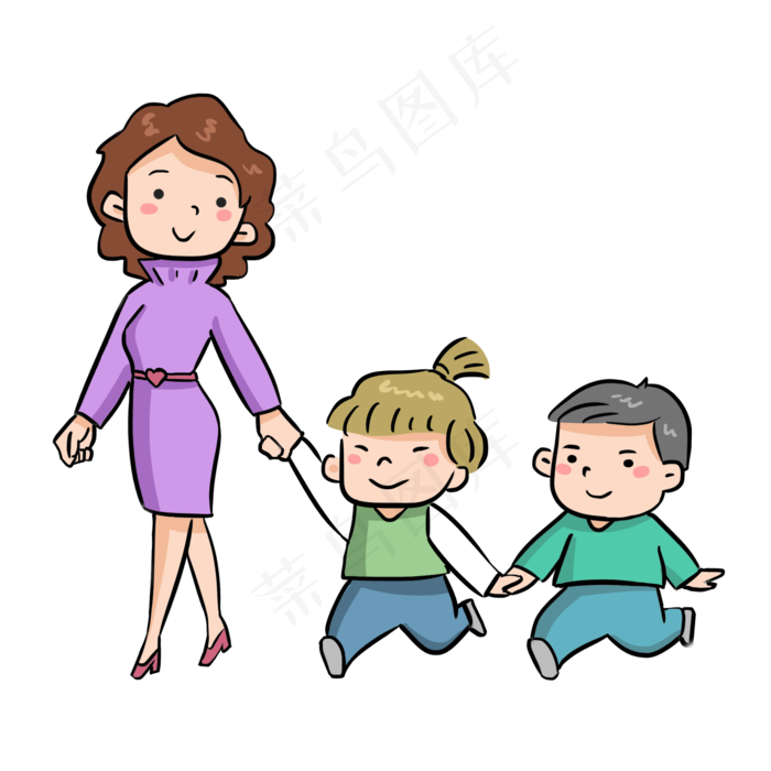 手绘教师快乐插画