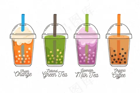 手绘泡茶口味