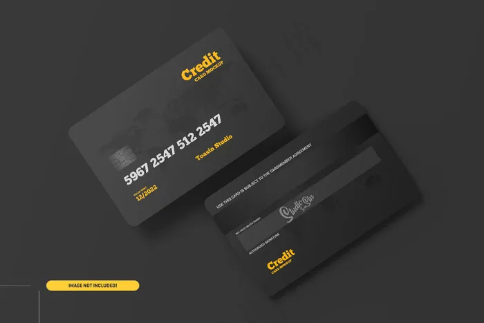 信用卡。礼品卡模型样机psd模版下载