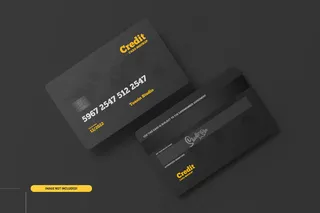 信用卡。礼品卡模型样机