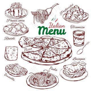 意大利美食素描集