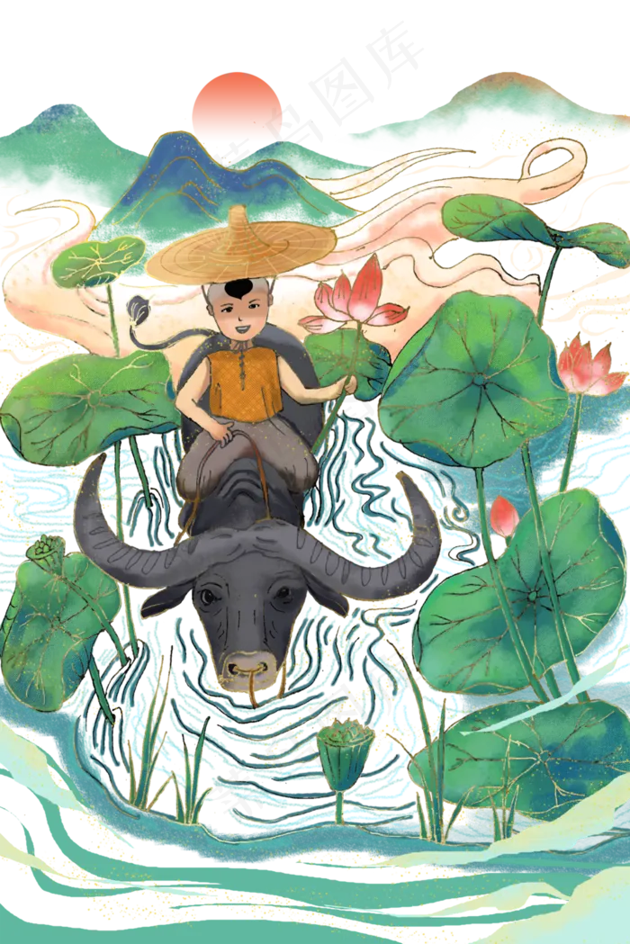 牛年中国风(2251X3473(DPI:300))psd模版下载