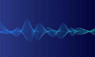 抽象蓝色数字均衡器，声波矢量