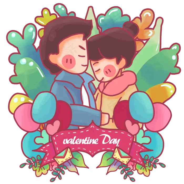 情侣恩爱亲吻秀恩爱(2000X2000(DPI:300))psd模版下载