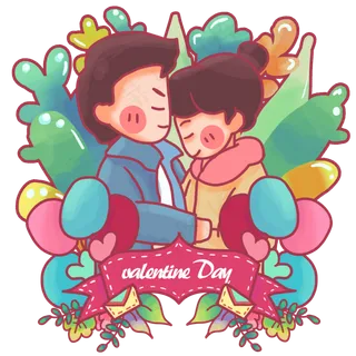 情侣恩爱亲吻秀恩爱