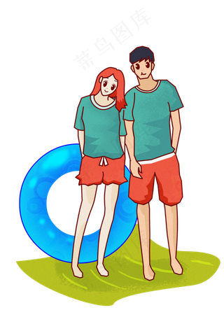 七夕情人节水上乐园嬉戏情侣主题